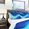 Designart 'Blue Hues Abstract' Modern & Contemporary Bedding Set - Duvet Cover & Shams